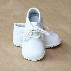 Angel Baby Classic White Lace-Up Shoes-Perfect for Christening Baptism Easter